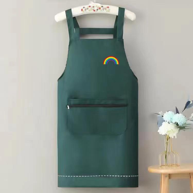 Fashionable Waterproof Kitchen Apron for Men & Women - Cute Oil-Proof Bib with Logo