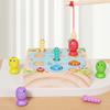 Children Wooden Fishing Game Toys Early Education Color Cognitive Toy Kids Interactive Games Toys for Gifts Fine Motor Skill