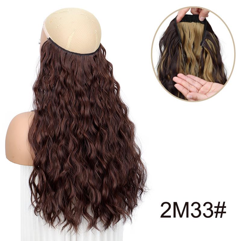 European & American Long Curly Water Wave Wigs for Women - Seamless Hair Extensions