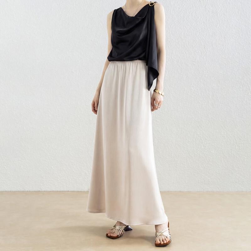Elegant Satin Mermaid Midi Skirt
