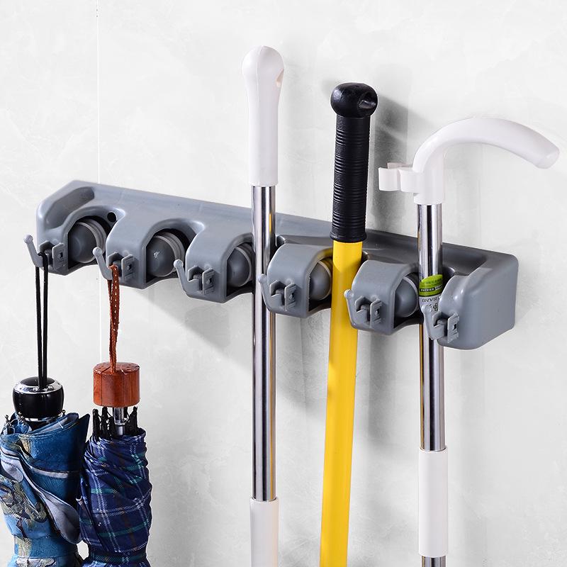 Premium Magic Mop & Broom Holder - Bathroom Storage Solution