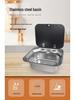 RV Folding Stainless Steel Washbasin Sink with Lid