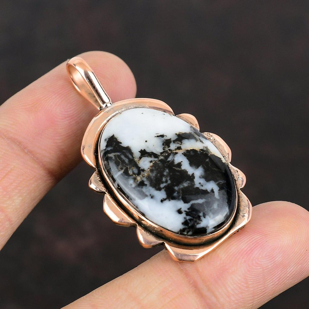 White Buffalo Turquoise Pendant Copper Pendant Handmade Jewelry Real Gemstone Pendant Brand New Pendant Dainty Copper Jewelry Gifts For Him