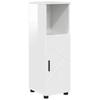 Glossy White Bathroom Cabinet with Storage 30 X 35 X 95 Cm