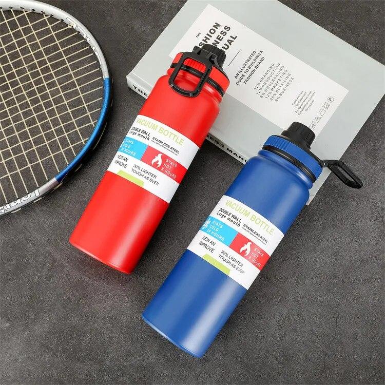 Tazza Termica da Esterno in Acciaio Inossidabile da 600/800/1000ML, Pentola Spaziale di Grande Capacità, Tazza da Acqua Portatile per Sport, Viaggio, Auto, Bollitore