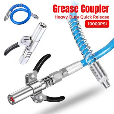 Grease Gun Coupler 10000 PSI NPTI/8 High Pressure Grease Nozzle Oil Pump Car Syringe Lubricant Tip Repair Accessories Lubricant