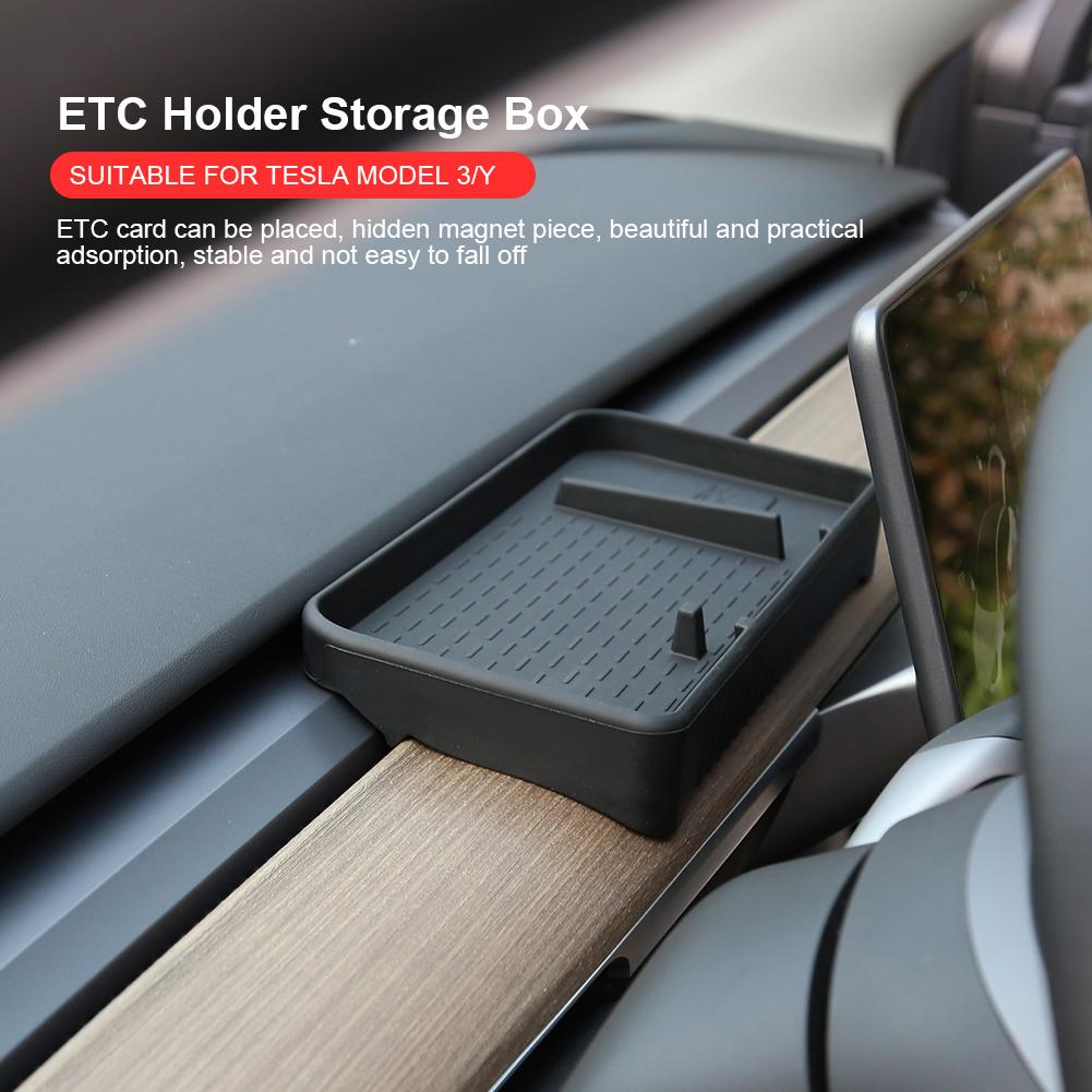 Magnetische versteckte Ablage Armaturenbrett Aufbewahrungsbox Silikon Taschentuch Brillen Aufbewahrungskoffer Auto Kleinteile Organizer Tablett für Tesla Model 3 Y