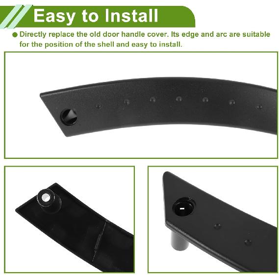 Front Driver Side Door Panel Handle Pull Trim Cover for VW Beetle 1998-2010 Inner Door Handle Door Pull Handle Cover No.1C0867171A2QL Black ABS 1 Set