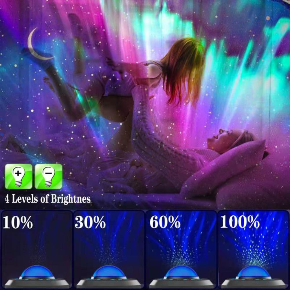 UFO Aurora Star Sky Projector Night Light with Remote Control Portable Northern Lights Star