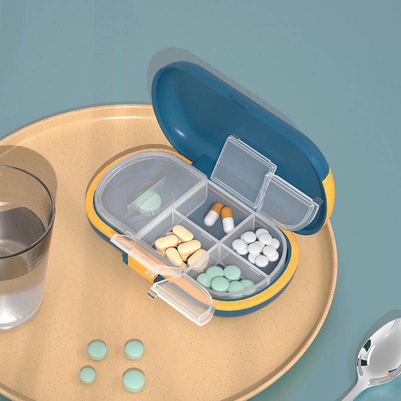 Compact Sealed Medicine Box with Lid and Compartments