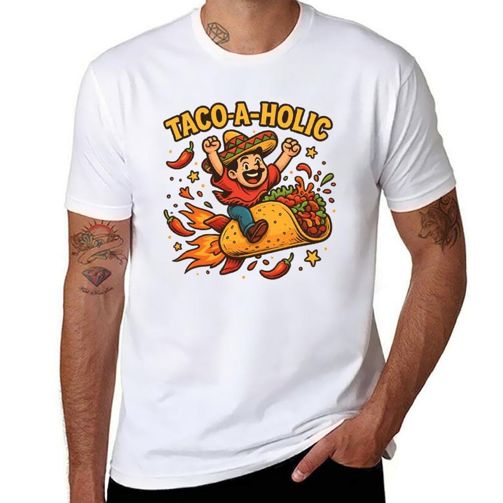 Tacoaholic TShirt TShirt summer top funny meme tshirts Luxury Unisex aesthetic clothes Unisexs t shirt graphic