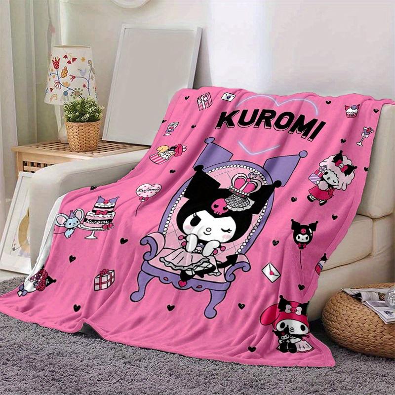 1pc. Cute Kuromi Crowned Plush Blanket - Perfect for Home, Office, or Outdoor Use - Ideal Gift Ideaz0411289