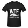 Wtf Where S The Fish Comfortable Tshirt Korean Style Lazy Heat Transfer Tees