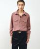 NOIRER Loose Fit Corduroy Work Shirt (Pink)