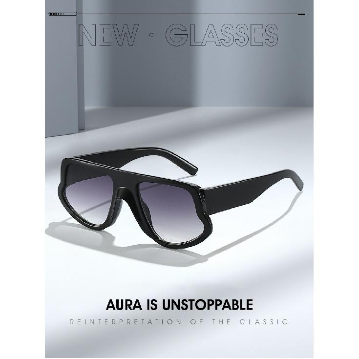 Wide-leg cat-eye sunglasses, large frame, sun protection sunglasses