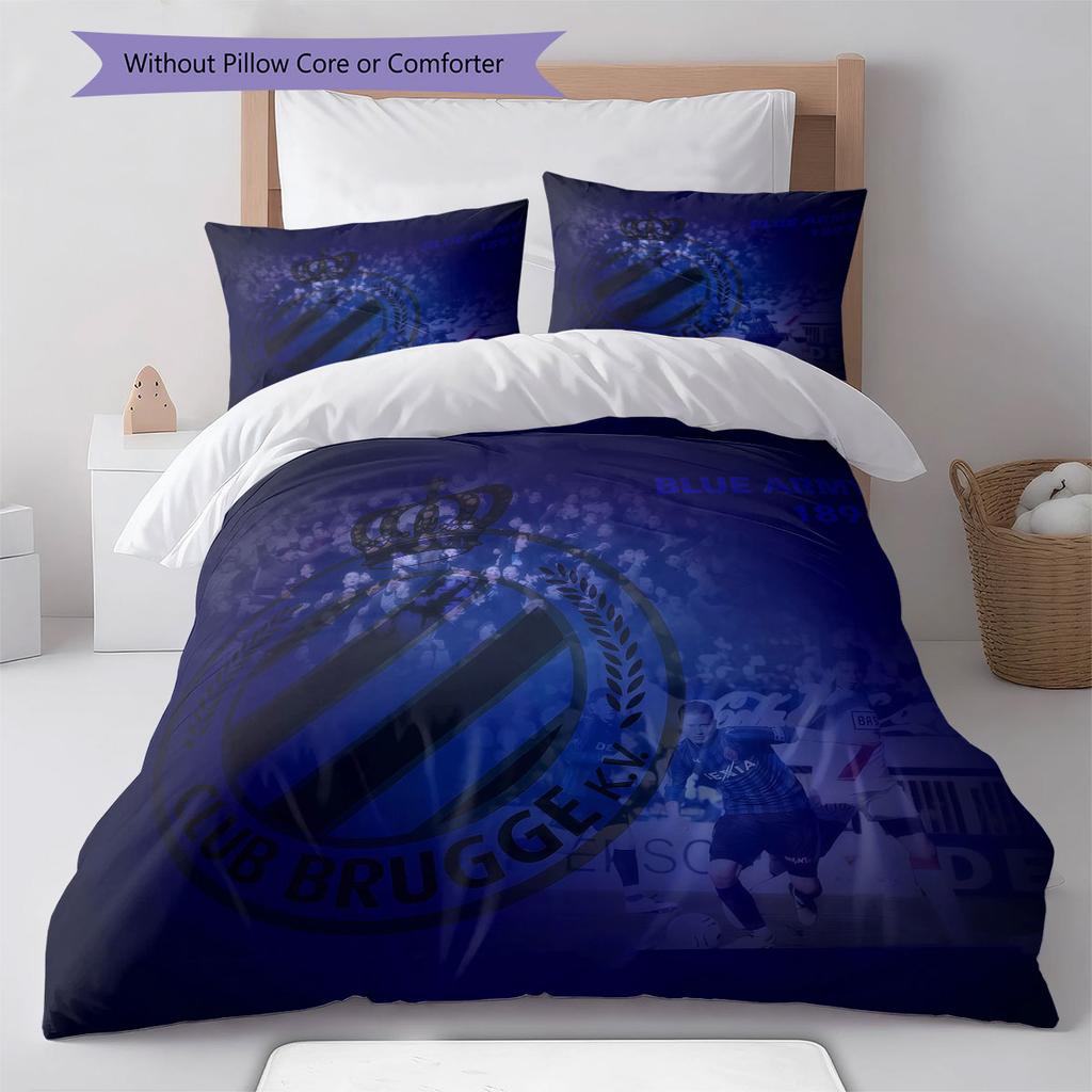 Club Brugge Pattern Bedding Home Decoration Birthday Gift ( 1 duvet cover + 2 pillowcase, without core),fan merchandise.