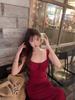 Elegant French Summer Waist-Cinching Slim-Fit Backless Camisole Dress for Women