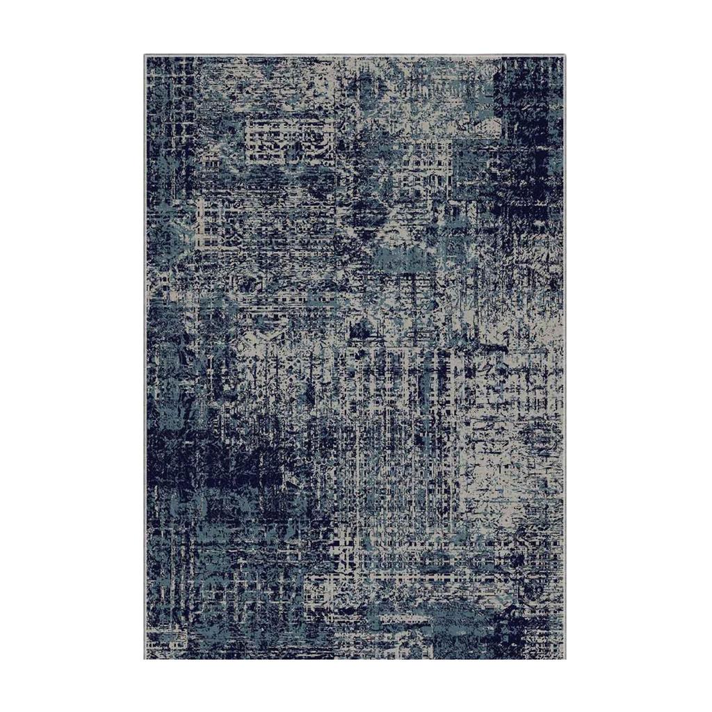 Blue Rug Design 3D Digital Print Non-Slip Flooring Carpet