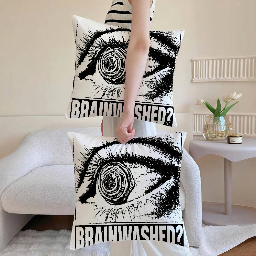 

Fashion COOL H-hell-starS Pillow Case Sofa and Living Room Decorative Cushion Covers Dust-proof and Mite-proof Invisible Zipper 12x12Inch