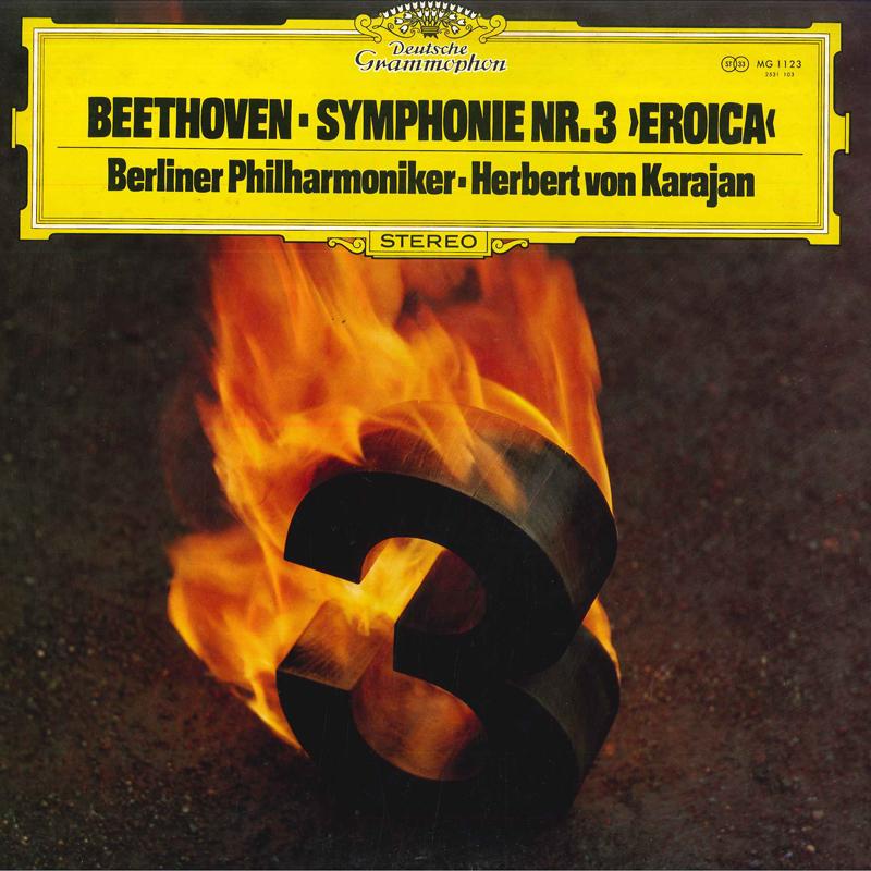 LP Record HERBERT VON KARAJAN, BERLIN PHILHAR - Beethoven: Sinfonie No. 3 Eroica MG1123 DEUTSCHE GRAMMO - Japan Classical Used