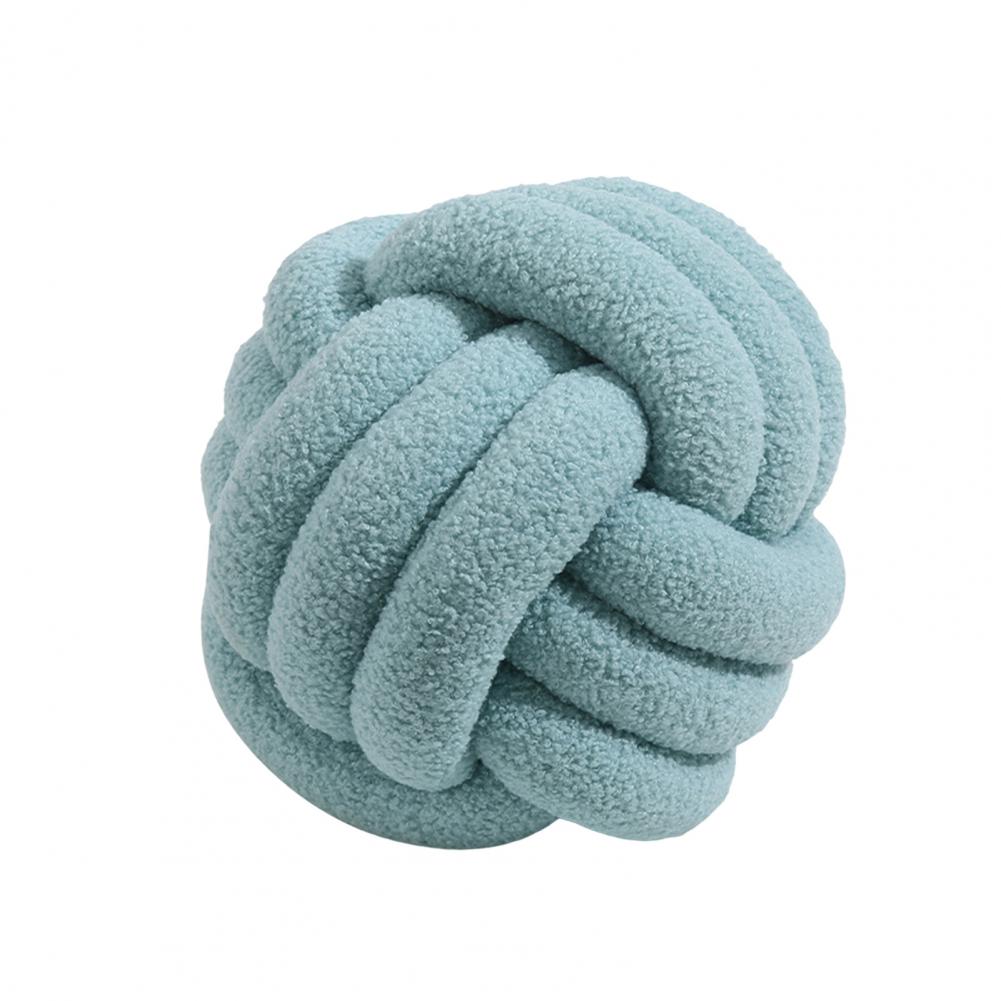 Useful Knotted Ball Pillow  Indeformable Eco-friendly Knotted Ball Plush Pillow  Hand-woven Knotted Ball Back Throw Pillow