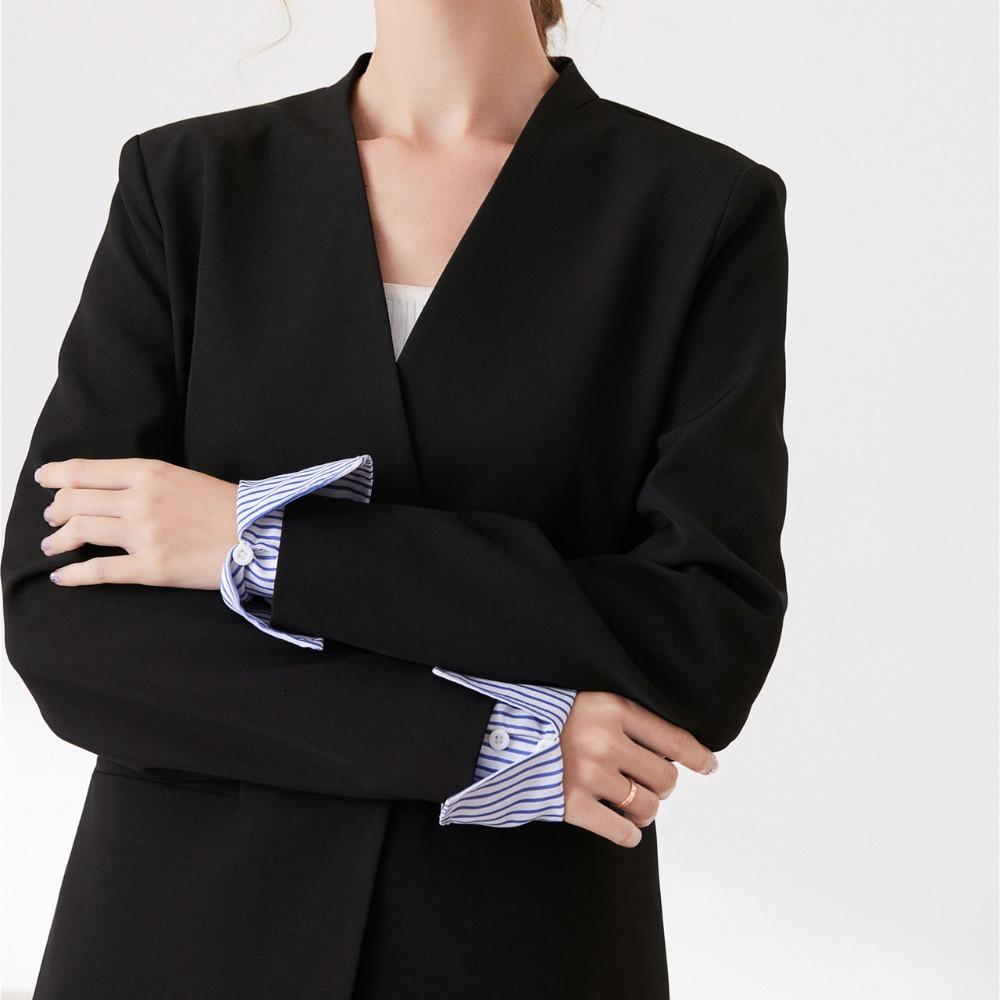 Comfortable Stripe Shirt Fake Collar Detachable False Wrist Cuffs Fake Hand Sleeves  Photo Props