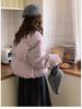 Korean Style White Duck Down Jacket - Stand Collar, Loose Fit, Petite Women's Winter Coat