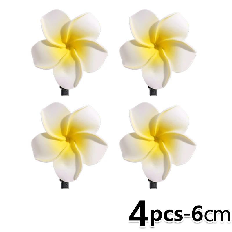 10/1 pz Fermagli Fiore di Plumeria per Capelli per Donne Ragazze Fermagli Fiore Uovo Barrettes Hawaiian Matrimonio Festa Borsa Cappello Accessori Capelli