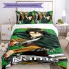 3pcs Custom Name Attack on Titan Bedding Set Duvet Cover Closure Includes 1 Duvet Cover & 2 Pillowcases for All Seasons Bedroom Decor