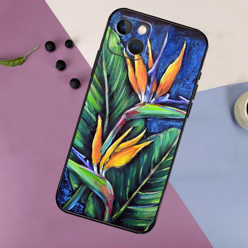 Tropical Paradise Hawaiian Birds Phone Case For iPhone 11 12 13 14 16 15 Pro Max Mini 7 8 Plus X XR XS Max Bumper Cases Cover