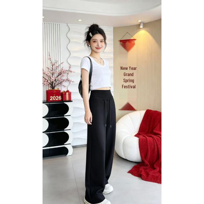 Women s High-Waist Petite Wide-Leg Drapey Sweatpants - 2026 Style Small
