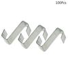 100Pcs Z-Type Metal Glazing Greenhouse Glass Overlap Clips Fixing Clamp Tool