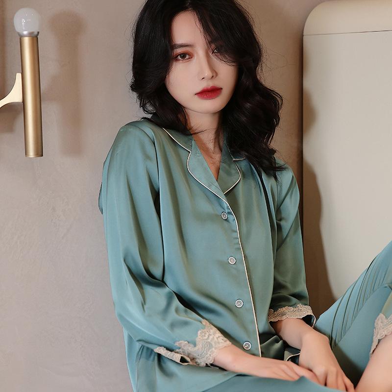 Pijama Femei Xia Bingsi Costum Subțire Poate Fi Purtat Afară Primăvara și Toamna Haine de Casă Largi