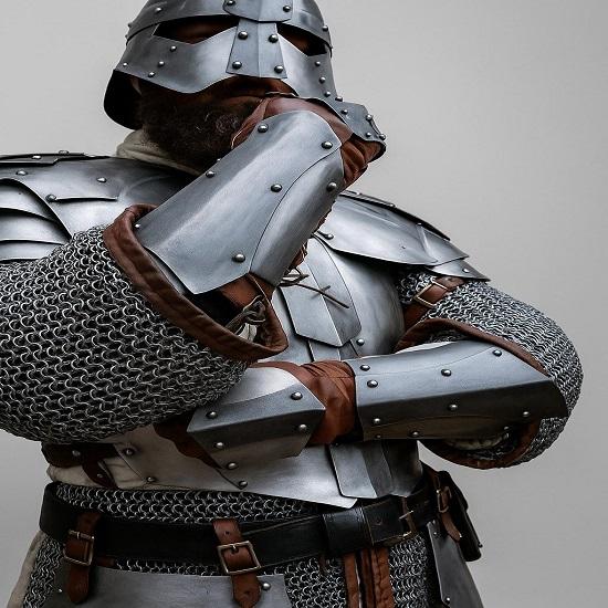 Dark Dreki Steel Knight Armor Suit Full Body Armor With Cuirass,Pauldrons,Bracers,Greaves, Helmet Cosplay Larp Full Body