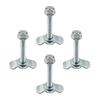 4PCS L-Track Stud Fitting, Threaded Double Lug Nut for Tie Down Straps, Cargo Control Hardware for Van Trailer Truck