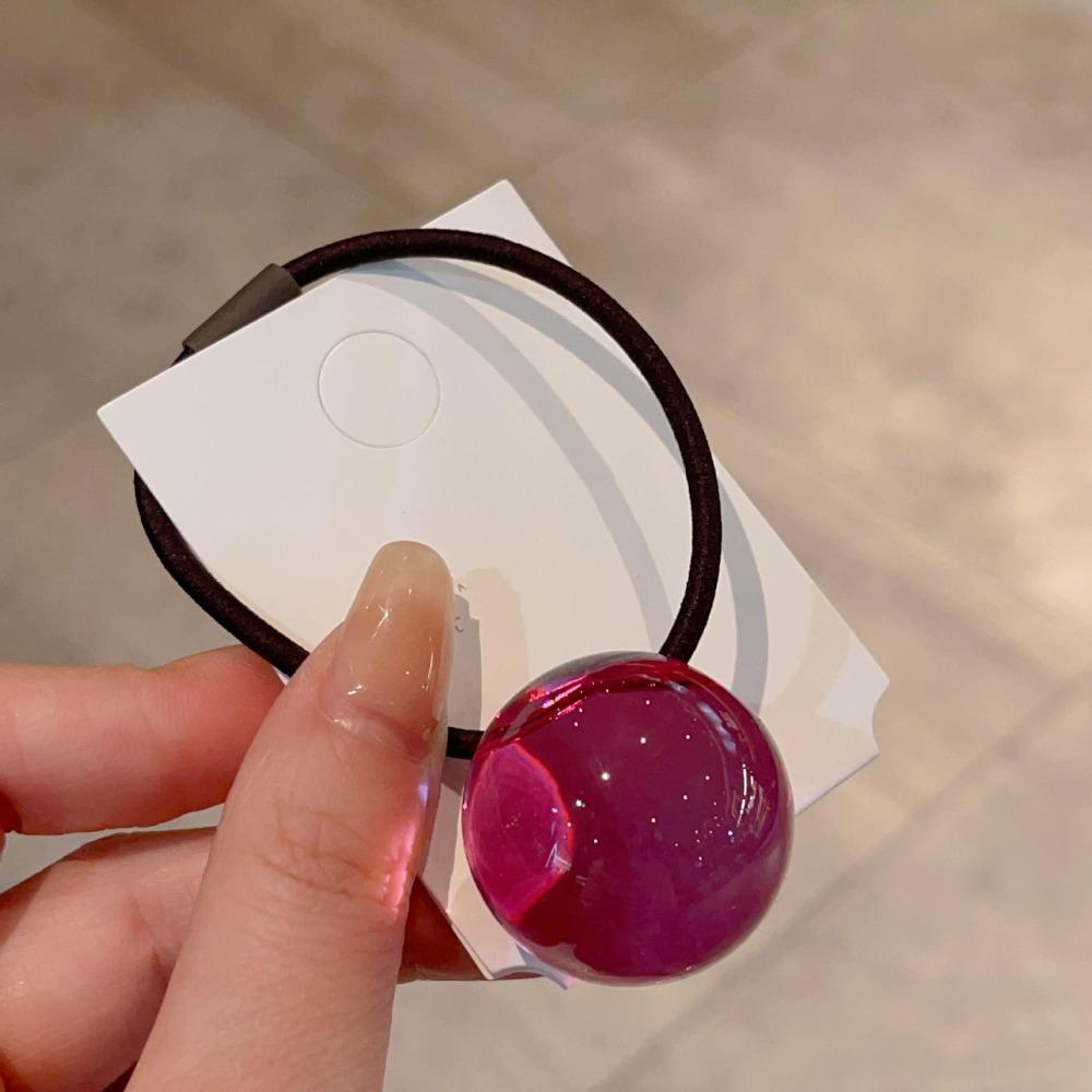 Ein Paar Neue Farbige Leichte und Transparente Kugel-Haargummis Transparente Gelee-Kugeln Zopf-Haargummis Hochelastische Haargummis und Gummibänder