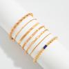 Fashionable and Elegant Rhinestone Metal Bracelet Set, Suitable for Women's Charm Retro Minimalist Twisted Chain Bracelet Jewelry