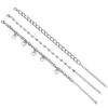 Fashion Heart Jewelry Light Luxury Love Anklet 3-Piece Creative Beach Anklet