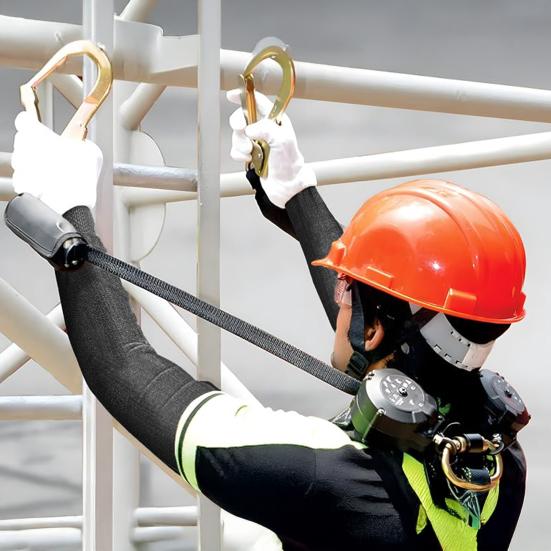 1 par skärskyddande armvärmare med tumhål, andningsbara, lätta, justerbara, för män och kvinnor, trädgårdsarbete, jordbruk, riskfyllt arbete, armskydd