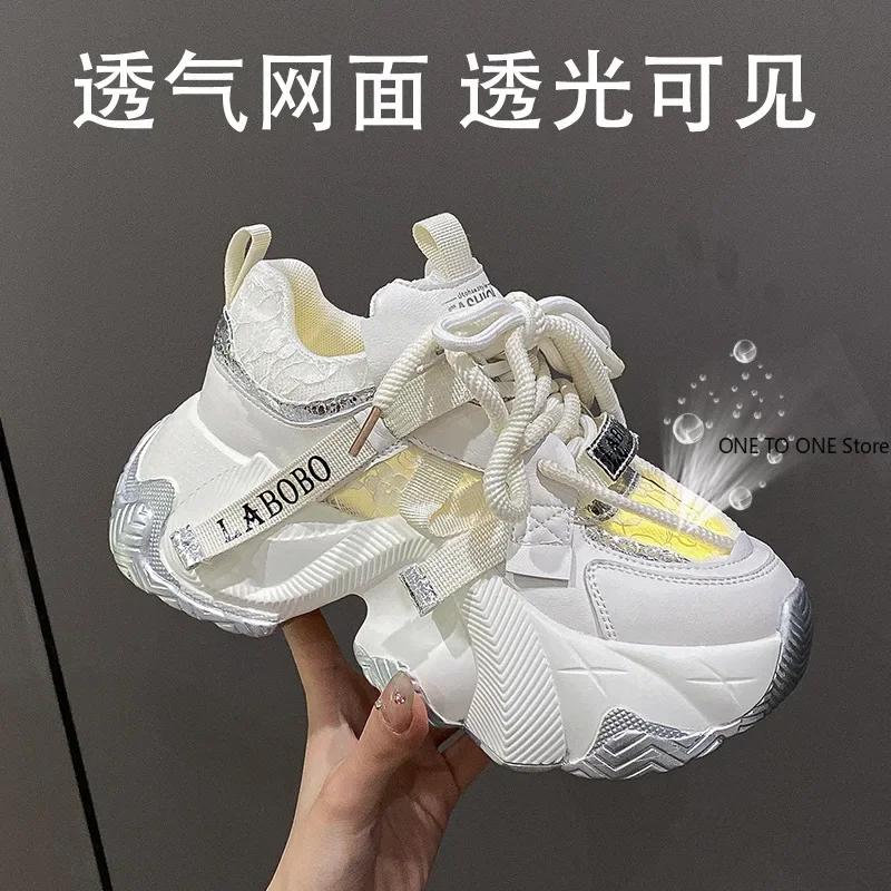 Fashion Plus Womens Sneakers Shoes Fashion Woman-shoes Tennis Female Platform Designer Roses New Heels Trainers Thick Sole Med PU Cotton