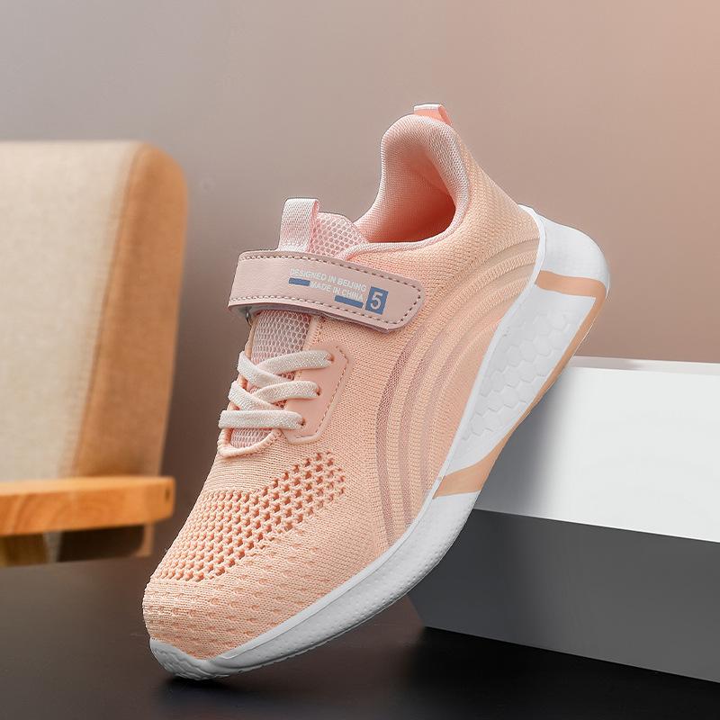 Children's sports shoes spring and summer new girls breathable mesh lightweight running shoes simple casual shoes explosion