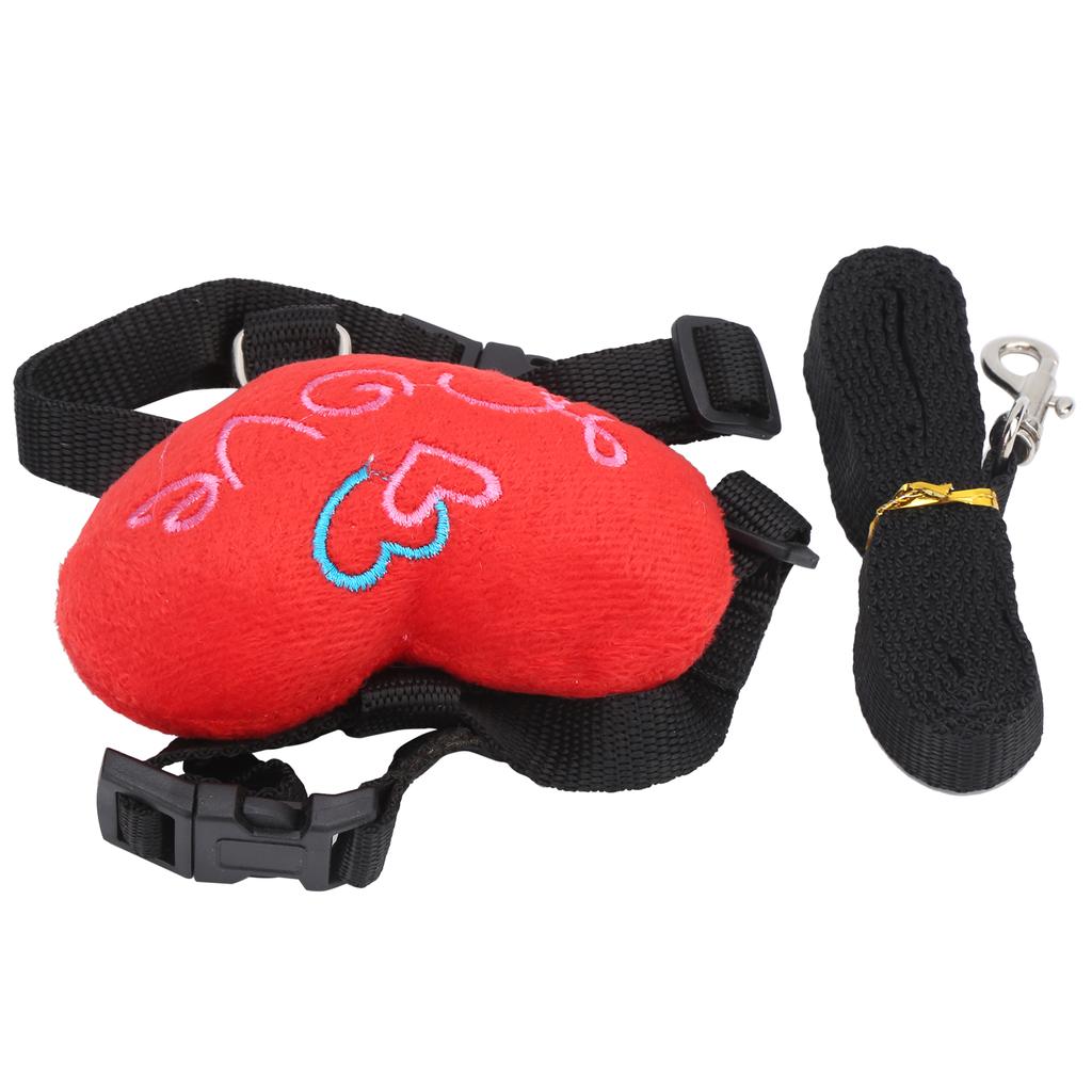 Robustes Kaninchen-Fancy-Herz-Set aus Leine und Brustkorbrückengeschirr zum Ziehen und Spazierengehen von Haustieren