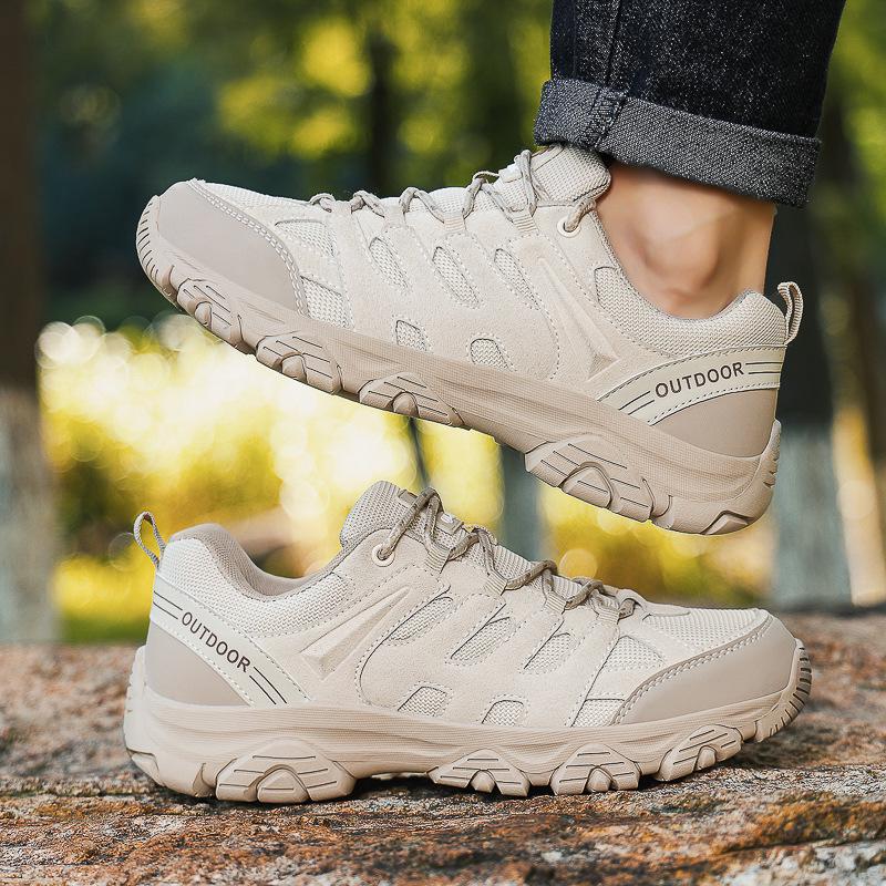 Übergröße Herren Frühling/Herbst Mesh Wanderschuhe – Atmungsaktiv, Offroad Outdoor Reisesneaker