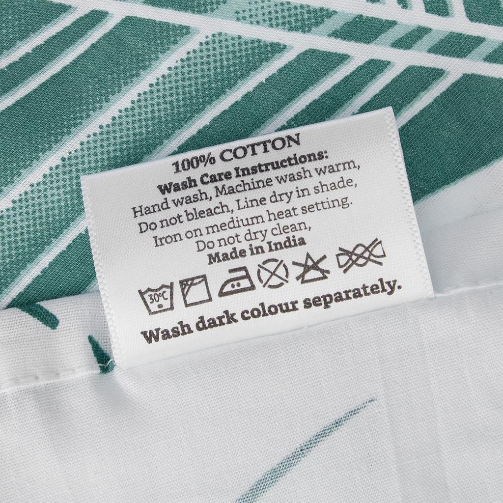 King Size Flat Bedsheet with 2 Pillow Cases | 180 TC | 100% Cotton | Washing Machine Washable | 90 x 108 Inches | Floral Design (Green)