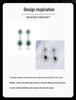 Elegant Oval Water Drop Emerald Earrings in 925 Sterling Silver