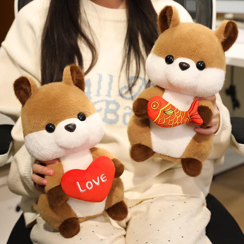 Urocza i urocza przemiana w pluszową zabawkę lalkę świstaka lalka świstaka lalka dziecięca prezent urodzinowy