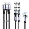 HYDOOD Magnetic Charging 3A Fast Charging Data Phone To Charging Charging Cord Lighting Compatible with Pad Cable, 7-Pin, + Transfer, Type-C Cable,