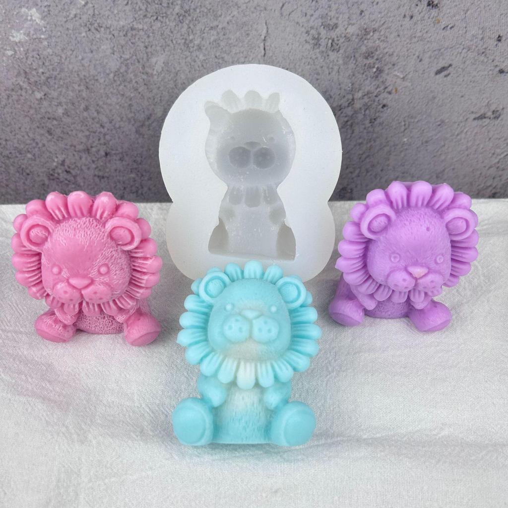 3D Lion Silicone Mold for Handmade DIY Candle, Aromatherapy Plaster, or Diffuser Stone Decoration