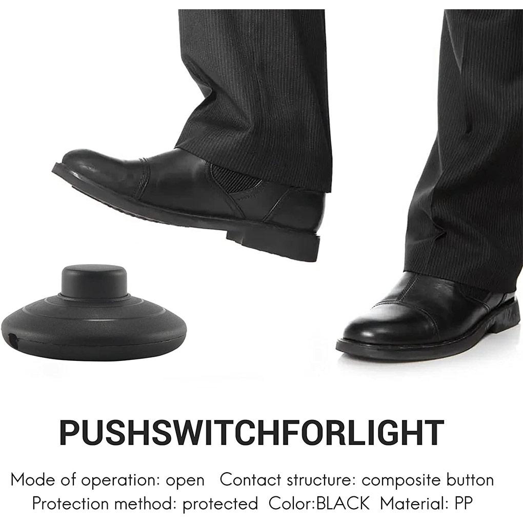 Foot Switch Step On Reset Button Round Shape Sensitive Home Hotel Office Bedroom Dorm Floor Lamp Light Bulb Electrician
