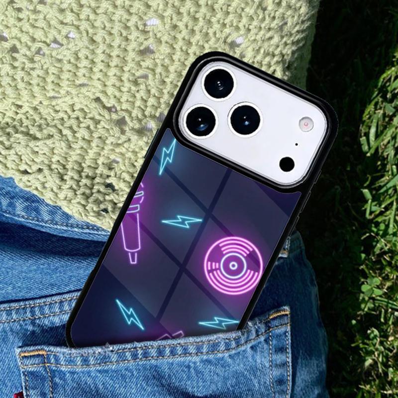 Neon Music mobile phone case Compatible with IPhone 17 16 15 14 13 12 11Pro Max 17 Air cover